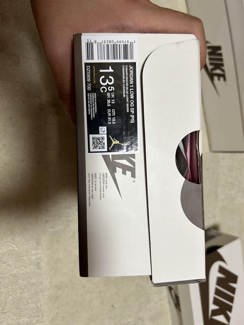 NIKE エアジョーダン1 LOW × トラヴィススコット カナリア  19.5