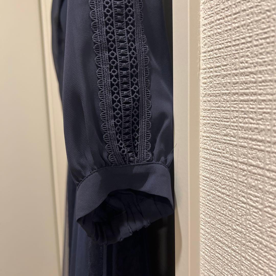 ネイビー パーティードレス