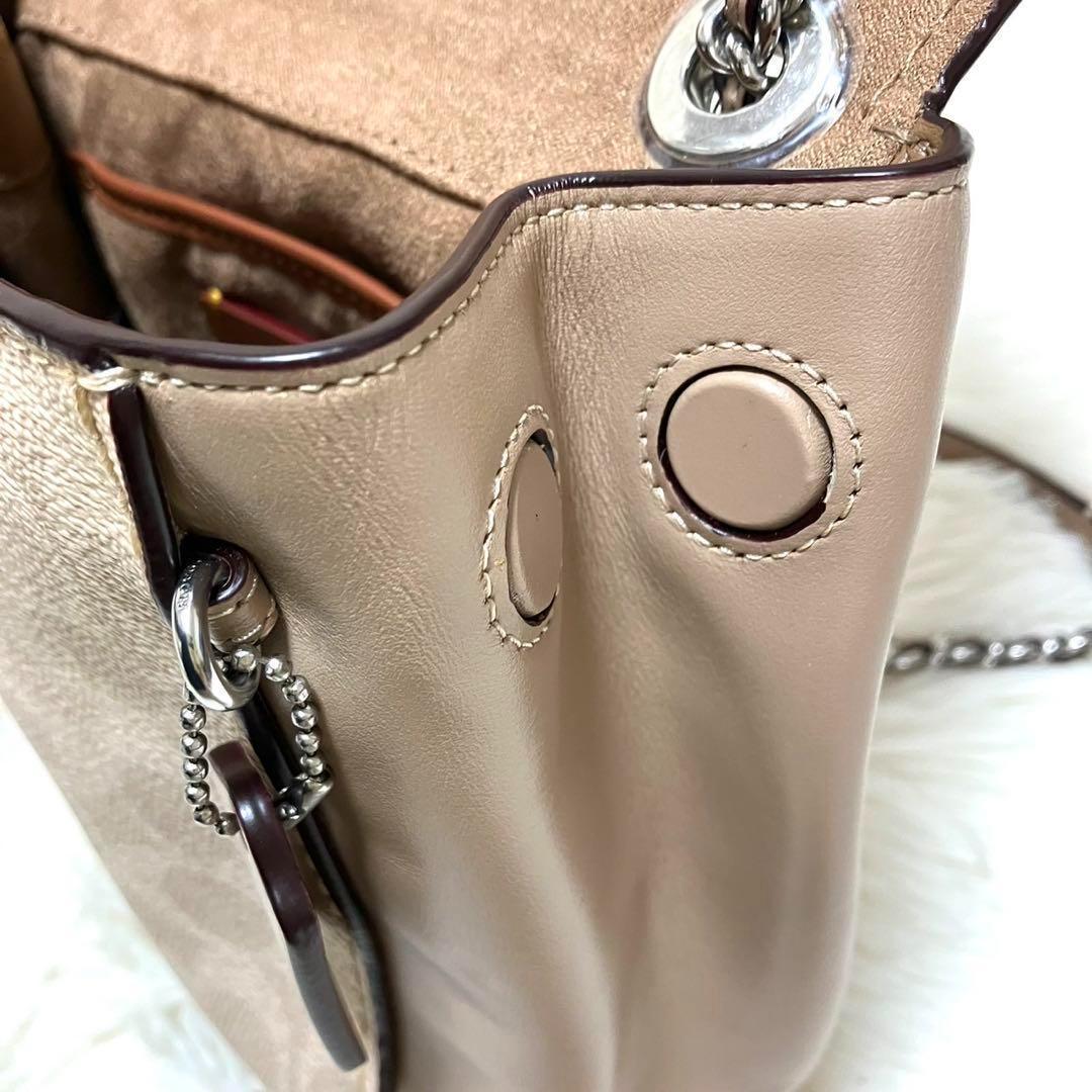 【新品未使用品】COACH リュック ターンロック シグネチャー レザー