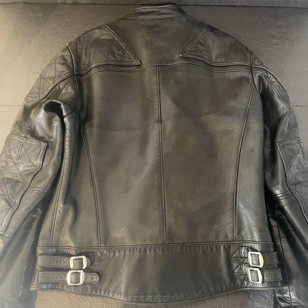 Aエィス ブラックリアルレザー ライダース 革ジャケット MOTORCYCLE Aエィス ブラックリアルレザー ライダース 革ジャケット MOTORCYCLE