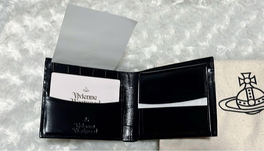 未使用】Vivienne Westwoodヴィヴィアン 二つ折り財布 ブラック