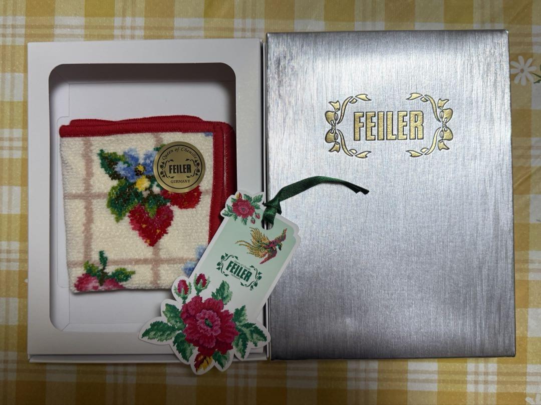 FEILER 花柄刺繍タオルハンカチ ギフトボックス付き - メルカリ