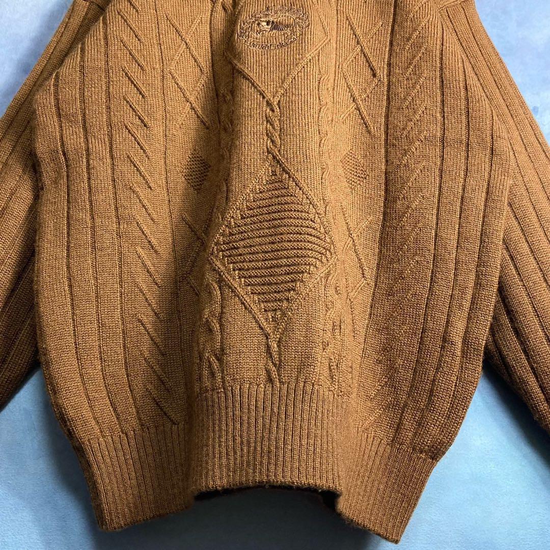 レア⭐️80s⭐️美品⭐️BURBERRY バーバリー ケーブルニット ホースロゴ刺繍 レア⭐️80s⭐️美品⭐️BURBERRY バーバリー ケーブルニット ホースロゴ刺繍
