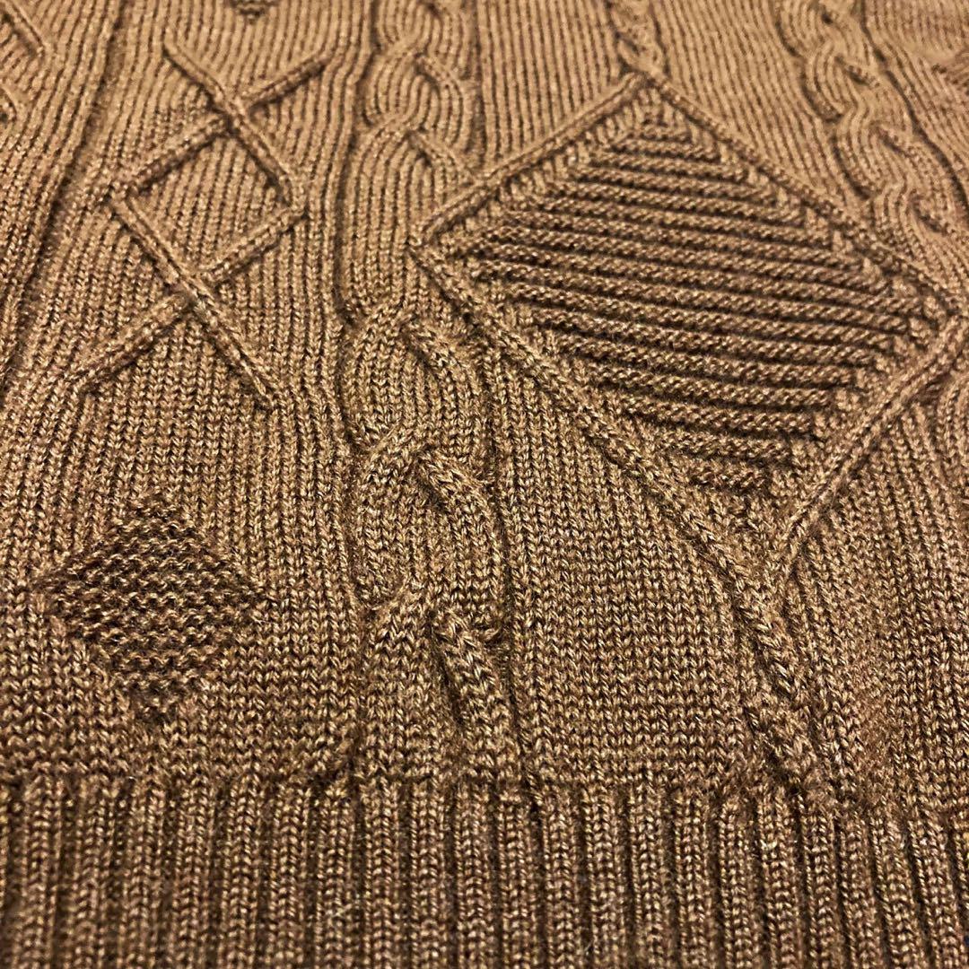 レア⭐️80s⭐️美品⭐️BURBERRY バーバリー ケーブルニット ホースロゴ刺繍 レア⭐️80s⭐️美品⭐️BURBERRY バーバリー ケーブルニット ホースロゴ刺繍