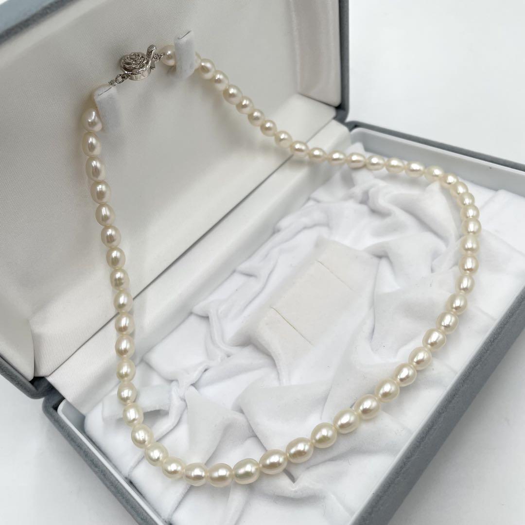 極美品✨本真珠 ネックレス 5.8-6.0mm/48cm シルバー留め具11-3