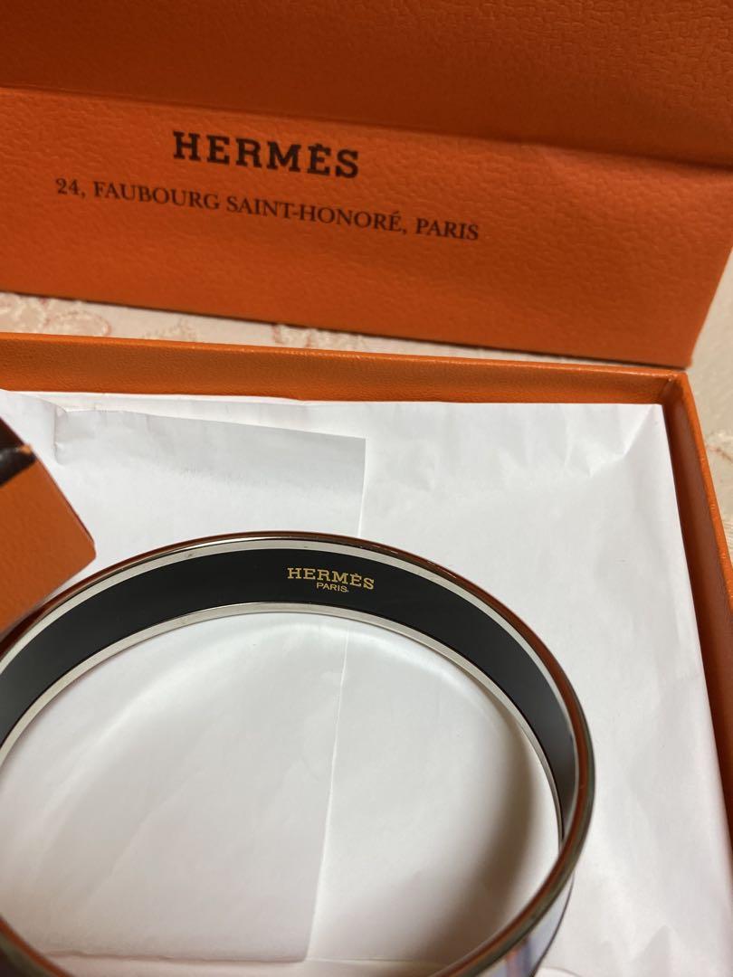 【匿名発送】HERMES　エルメス　エマイユバングル　箱紙袋付⭐︎爽やか清楚水色