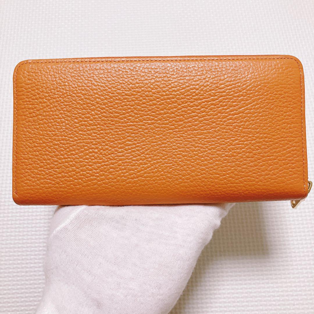 未使用　russet ラシット　レザーラウンドジップ長財布　オレンジ 未使用 russet ラシット レザーラウンドジップ長財布 オレンジ