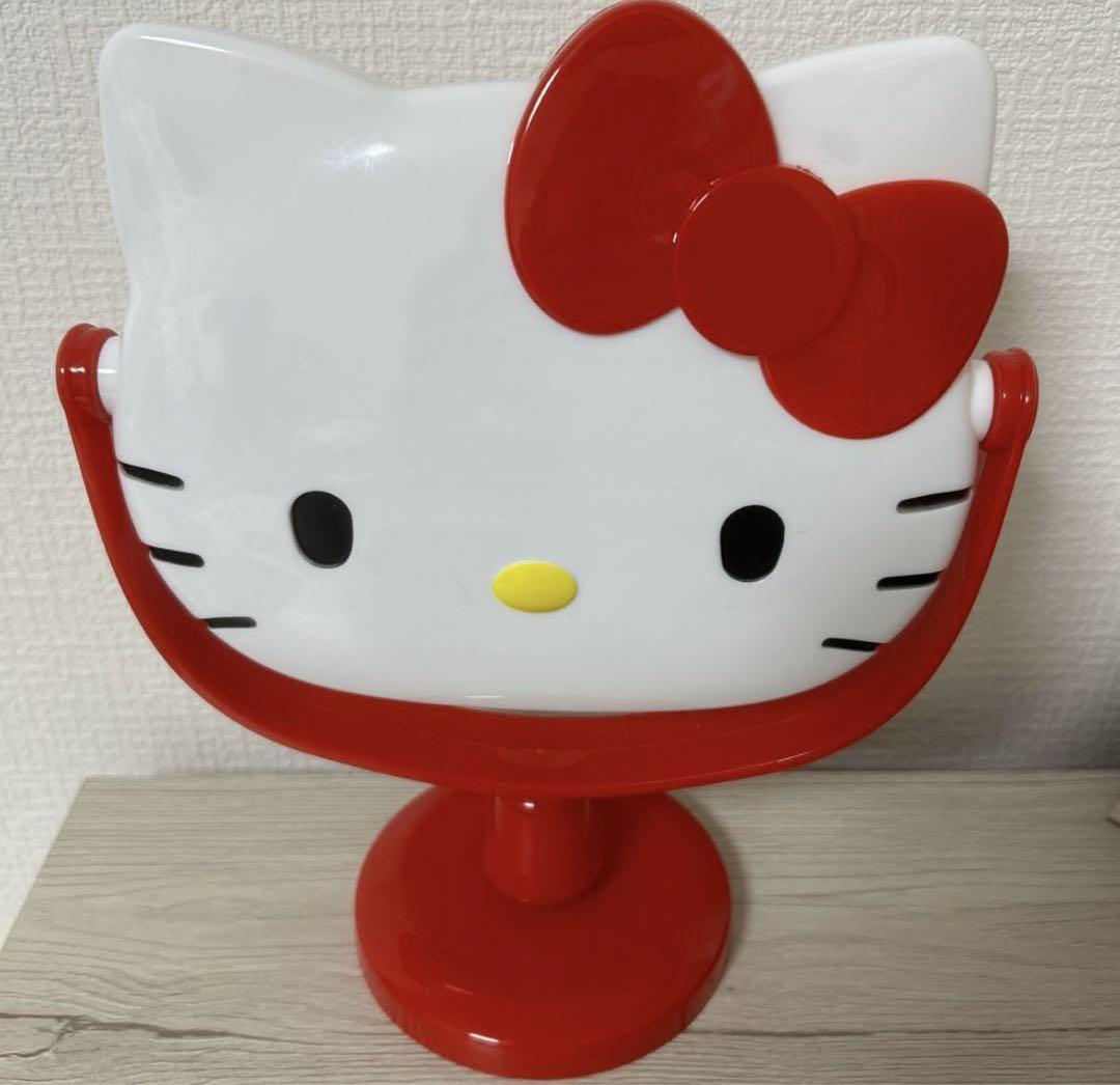 キティ ミラー 鏡 赤 レトロ スタンドミラー サンリオ当たりくじ
