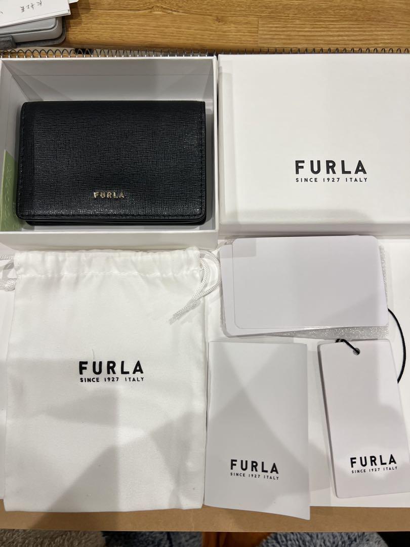 FURLA ブラックレザー 名刺入れ