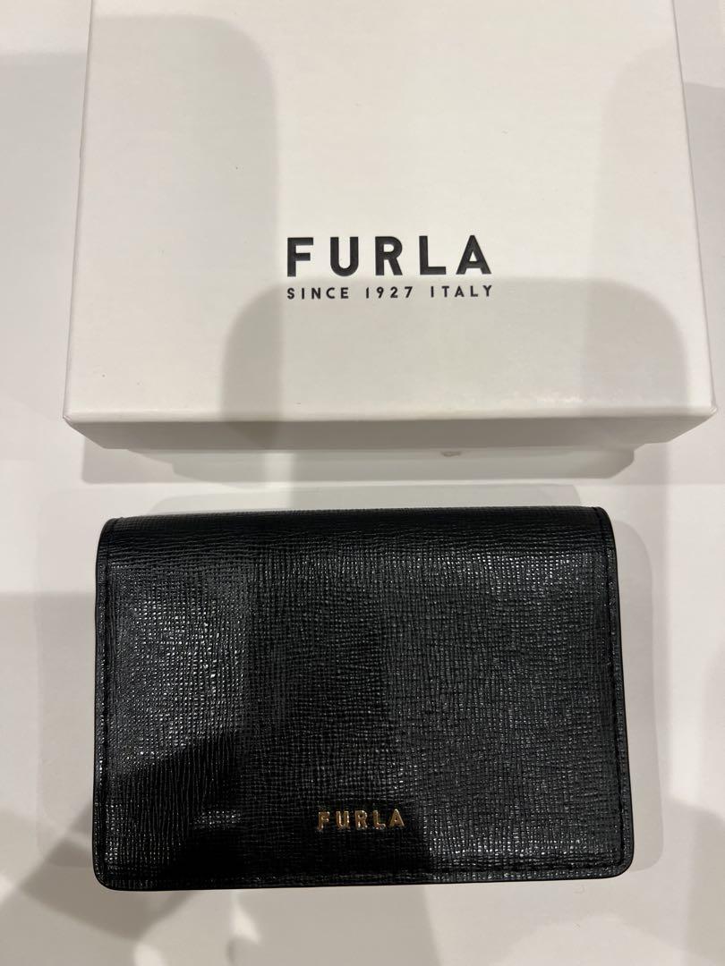 FURLA ブラックレザー 名刺入れ