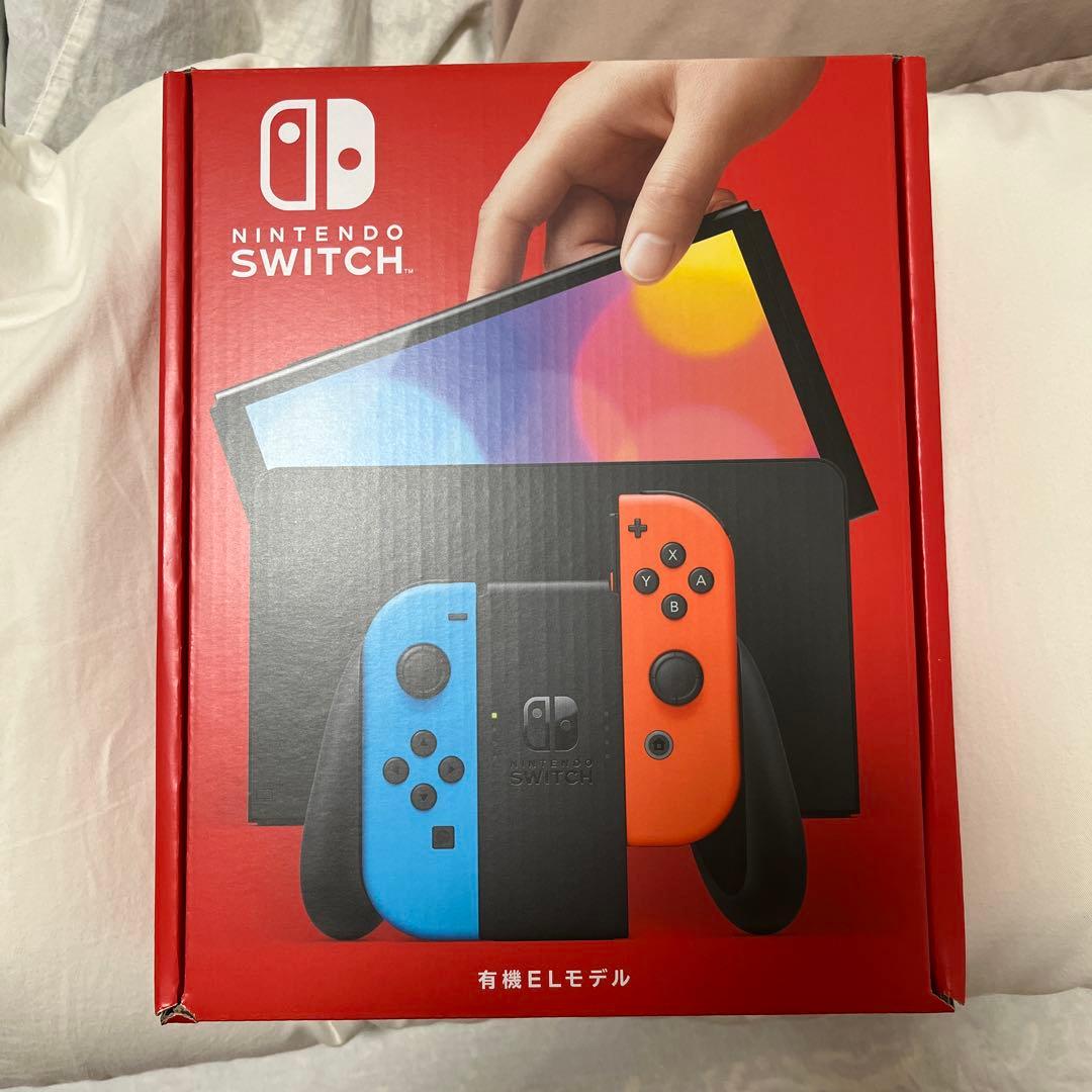 【新品未開封】Nintendo Switch 有機EL ネオンレッド／ブルー本体