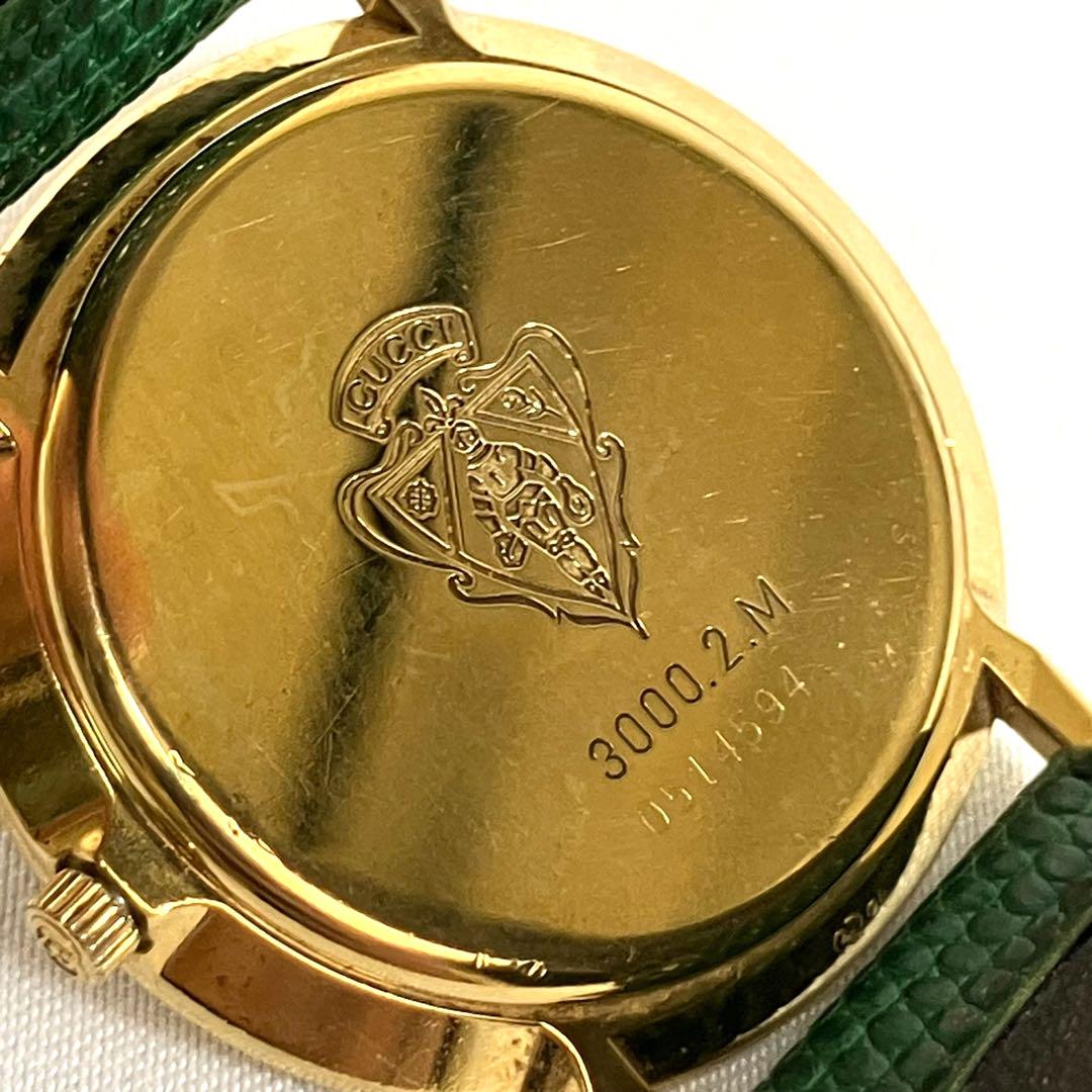 【新品電池交換済み　美品】GUCCI グッチ　クォーツ式腕時計　3000.2.M