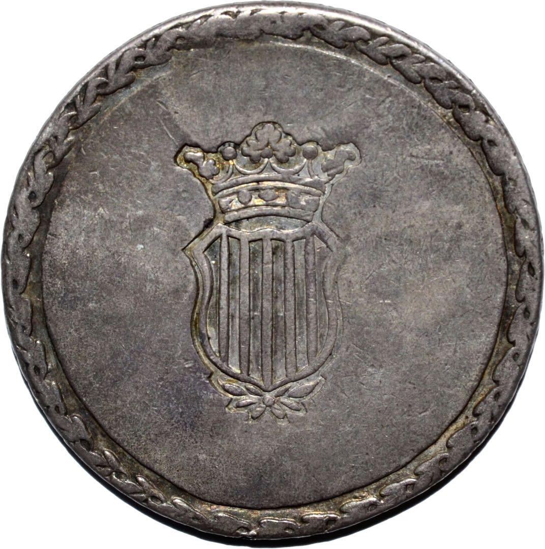 スペイン王国リェイダ造幣所 5ペセタ銀貨 1809年 フェルナンド7世 緊急発行