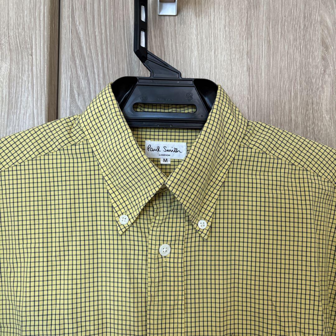 Paul Smith イエロー系チェック M 長袖シャツ