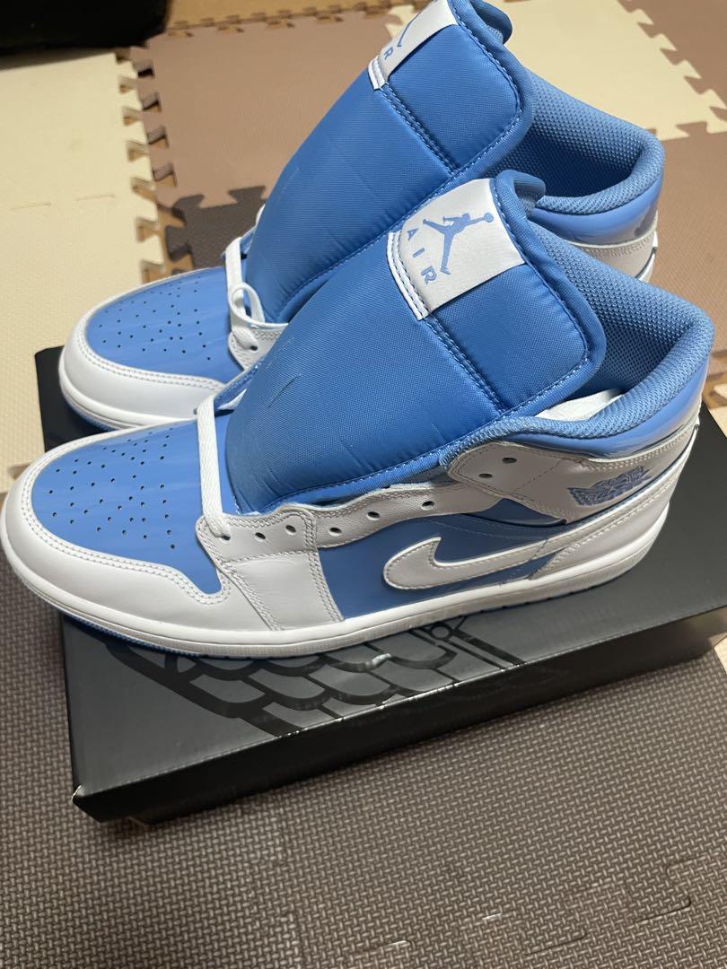 新品　エアジョーダン1 MID SE ホワイト/レジェンドブルー