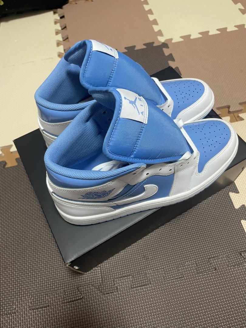 新品　エアジョーダン1 MID SE ホワイト/レジェンドブルー