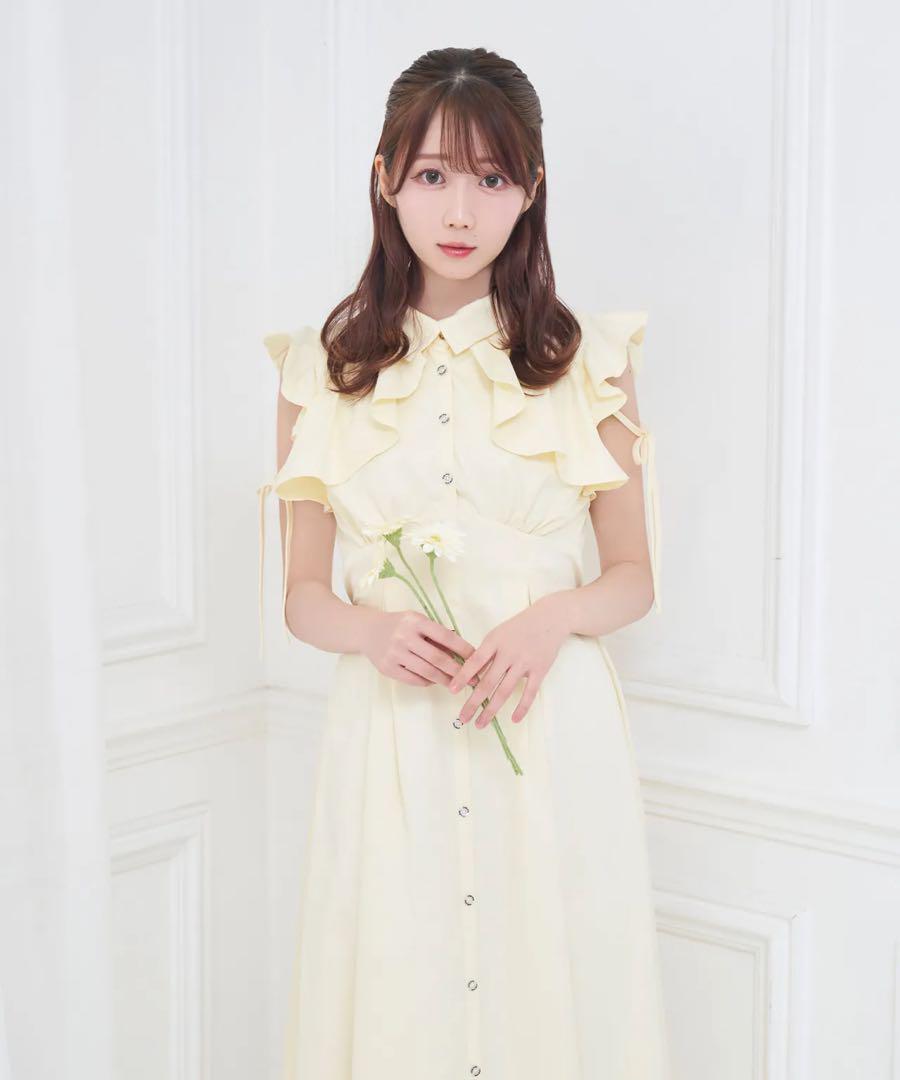 Rose Muse flare shirt dress イエロー