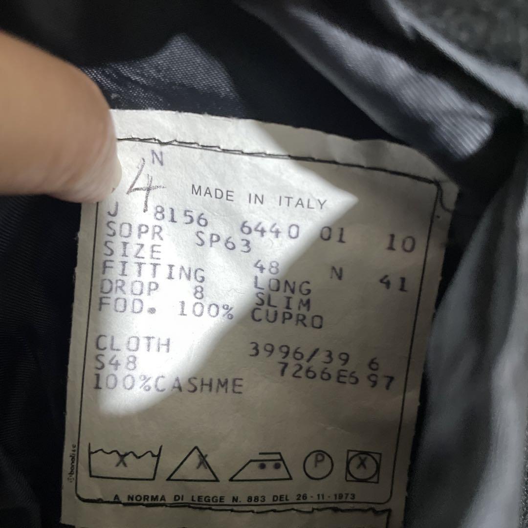 専用　イタリア製　チェスターコート　ダブルコート　カシミヤ100 ブラック