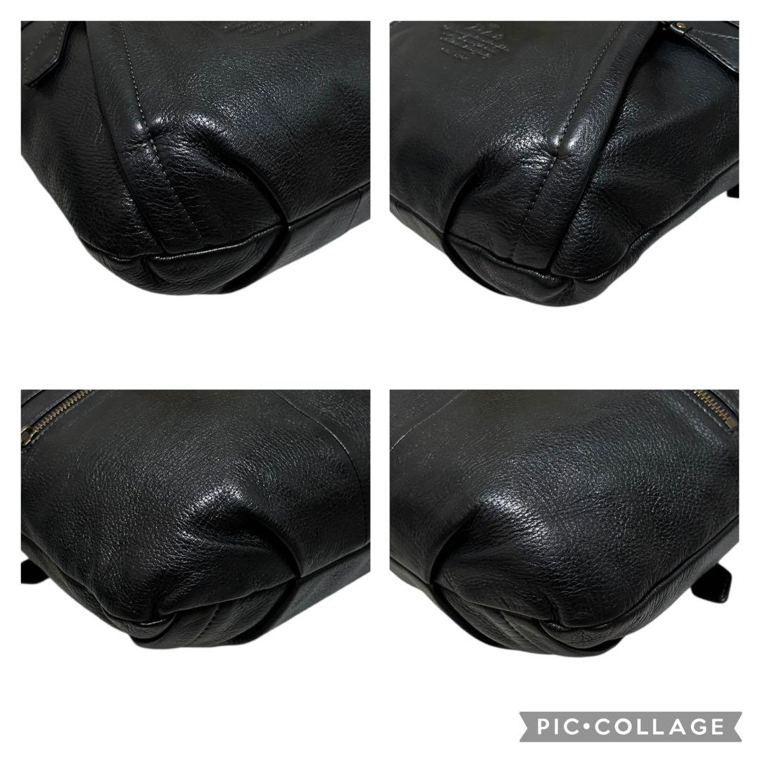 美品 ダコタ ショルダーバッグ レザー しぼ革 斜め掛け ロゴ型