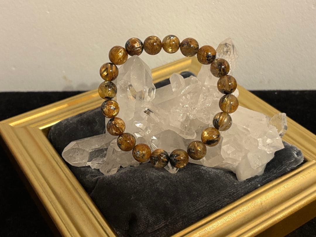 太陽放射ルチル　9.5〜10mm珠