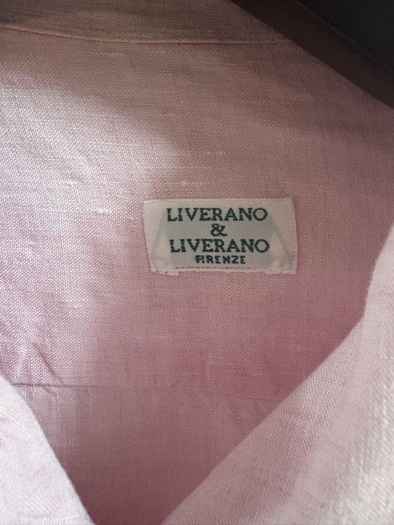 LIVERANO & LIVERANO ピンク リネンシャツ