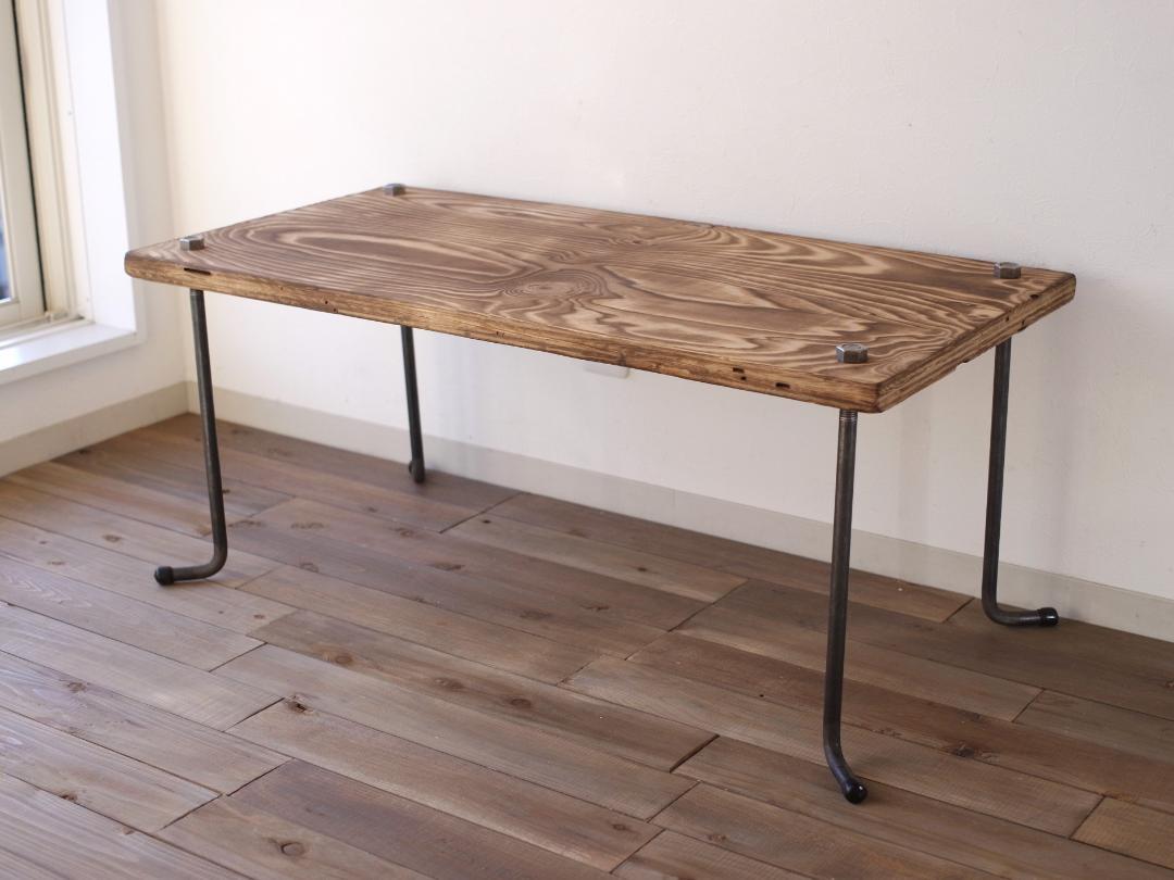 wood iron table
