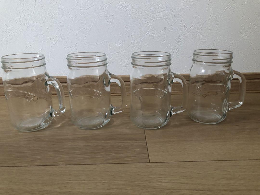 KILNER ハンドル ジャー  グラス  4個セット