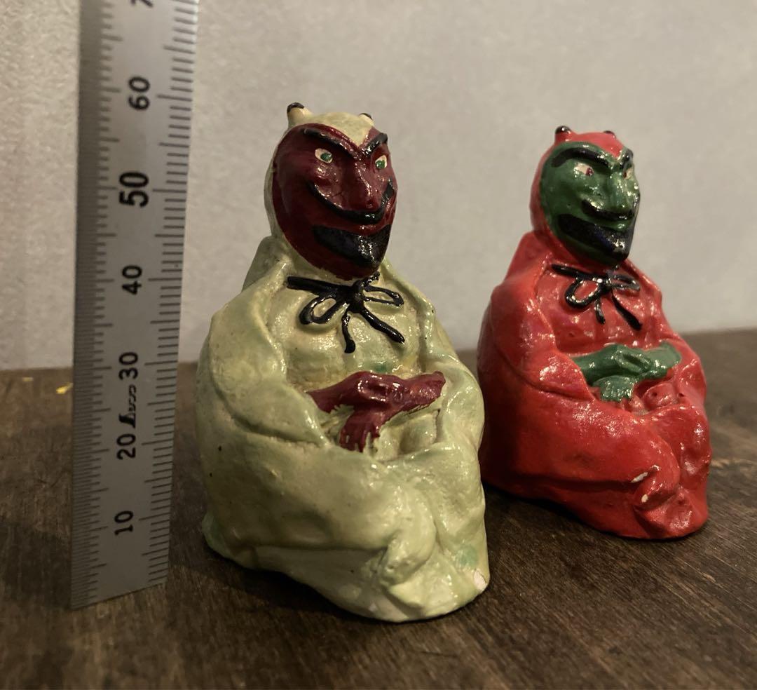 50’s vintage デビル　ソルト&ペッパー　陶器