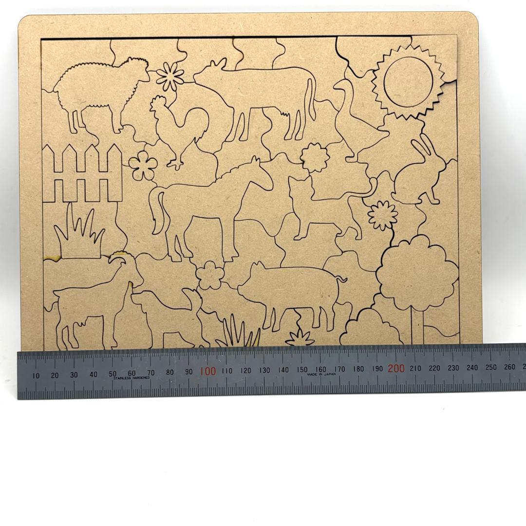 動物と自然の木製ジグソーパズル・木製 64ピース／知育・脳トレ