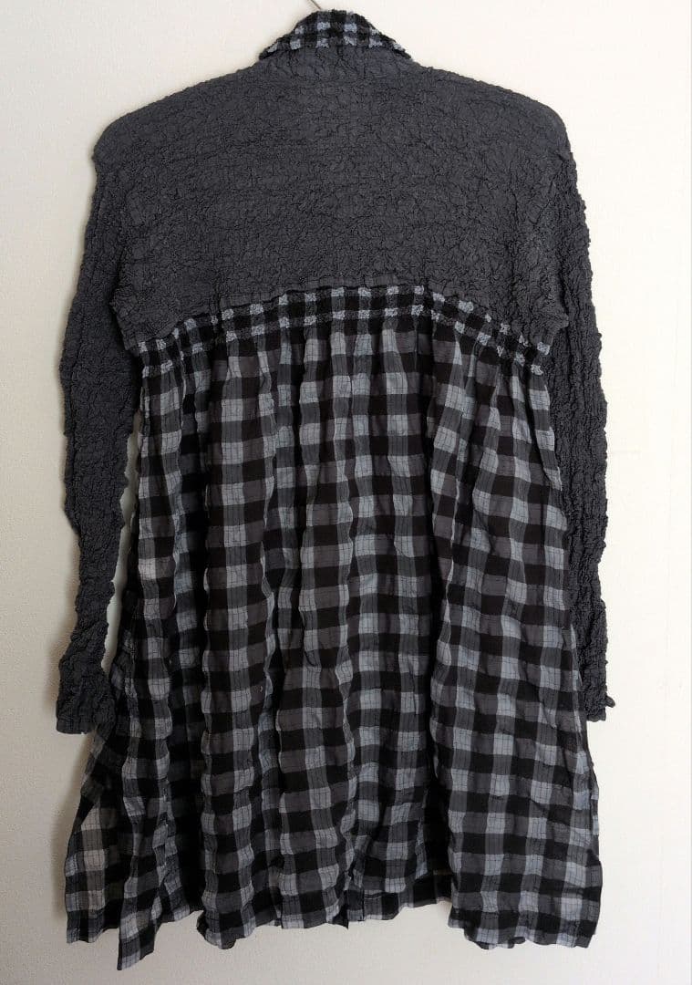 チェック柄長袖シャツ 