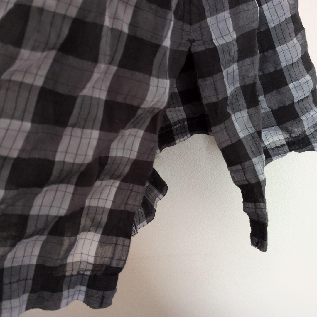 チェック柄長袖シャツ 