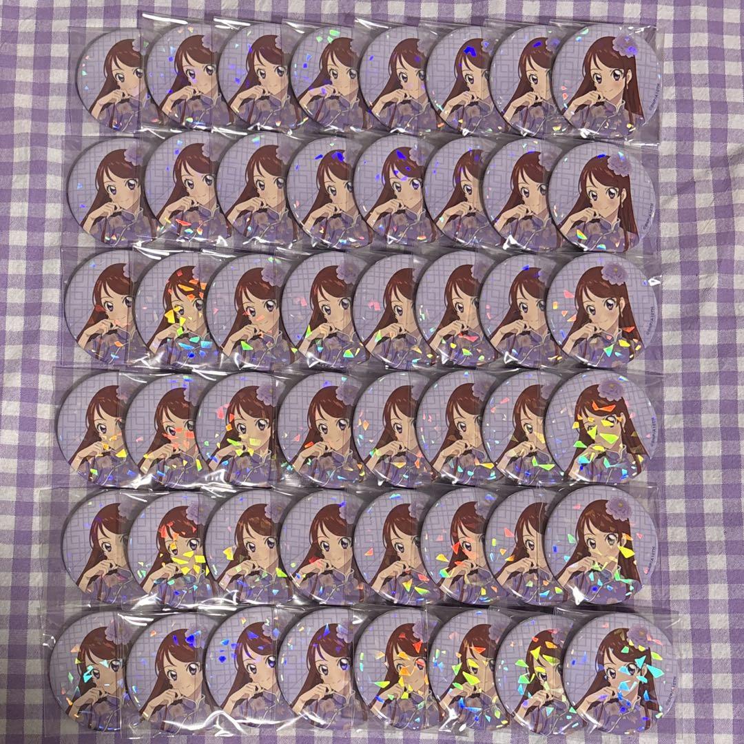 アイカツ　チャイナドレス　ホログラム　アップ　紫吹蘭　缶バッジ　48個