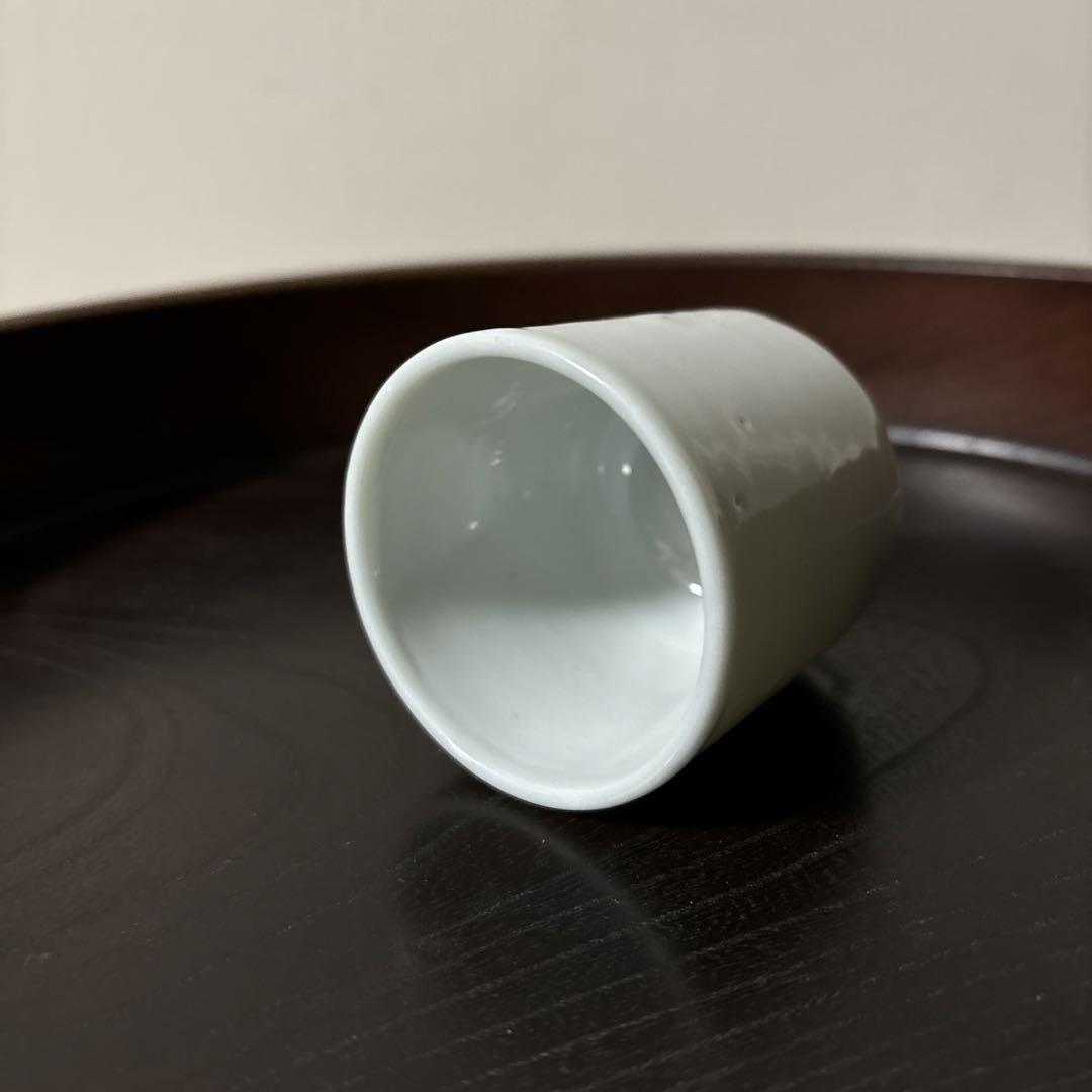アンティーク　白磁筒盃　瀬戸　伊万里　韓国　ぐい呑　盃　酒器　古道具　骨董　李朝