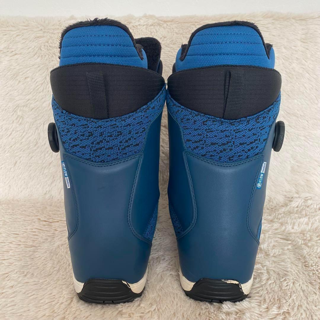 美品♡FLOW フロ- 青スノーボードブーツ　BOA ダイヤル式　27.5㎝