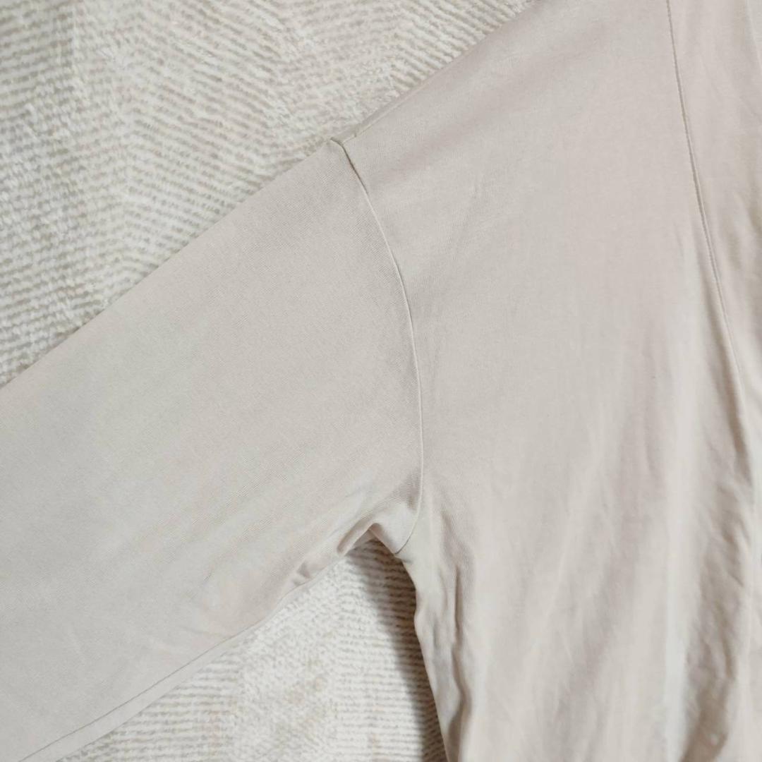 おちつく｜トップス｜ラフ カーディガン 2S M相当 ベージュ Vネック 薄手 無地 シンプル — 画像 6