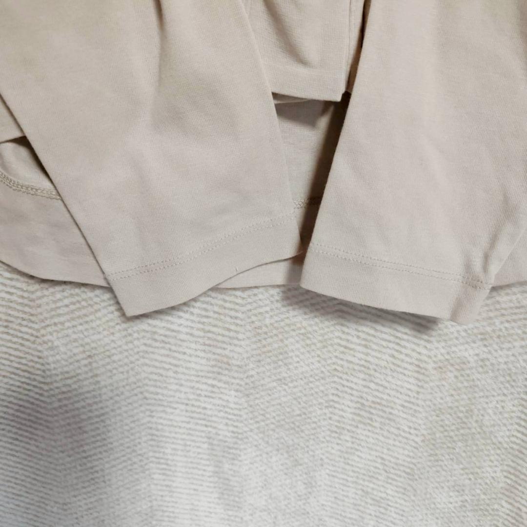 おちつく｜トップス｜ラフ カーディガン 2S M相当 ベージュ Vネック 薄手 無地 シンプル — 画像 7