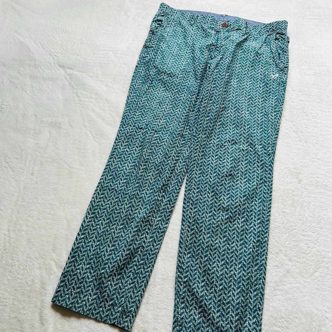 美品✨マスターバニーエディション 春夏 総柄 ストレッチ ロングパンツ 6 美品✨マスターバニーエディション 春夏 総柄 ストレッチ ロング