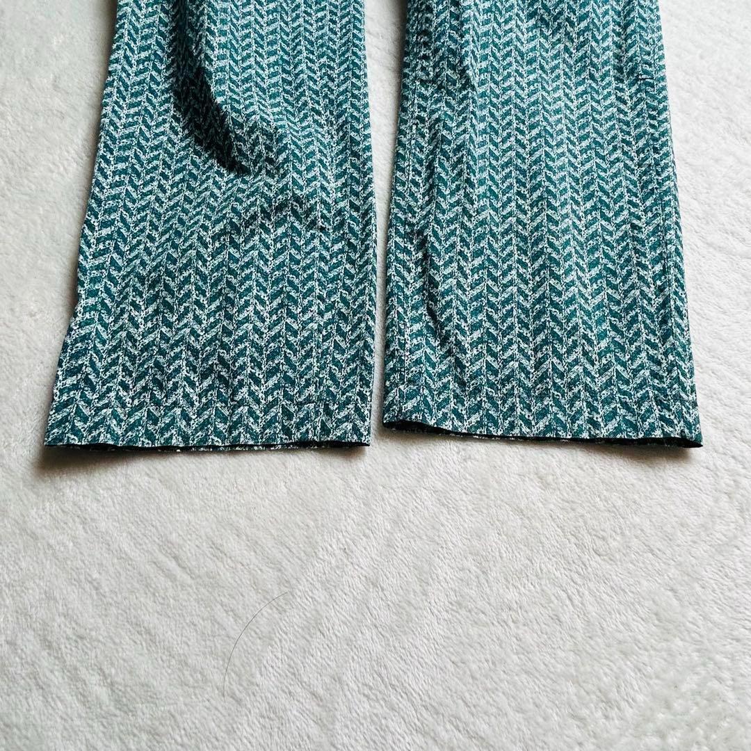 美品✨マスターバニーエディション 春夏 総柄 ストレッチ ロングパンツ 6 美品✨マスターバニーエディション 春夏 総柄 ストレッチ ロング