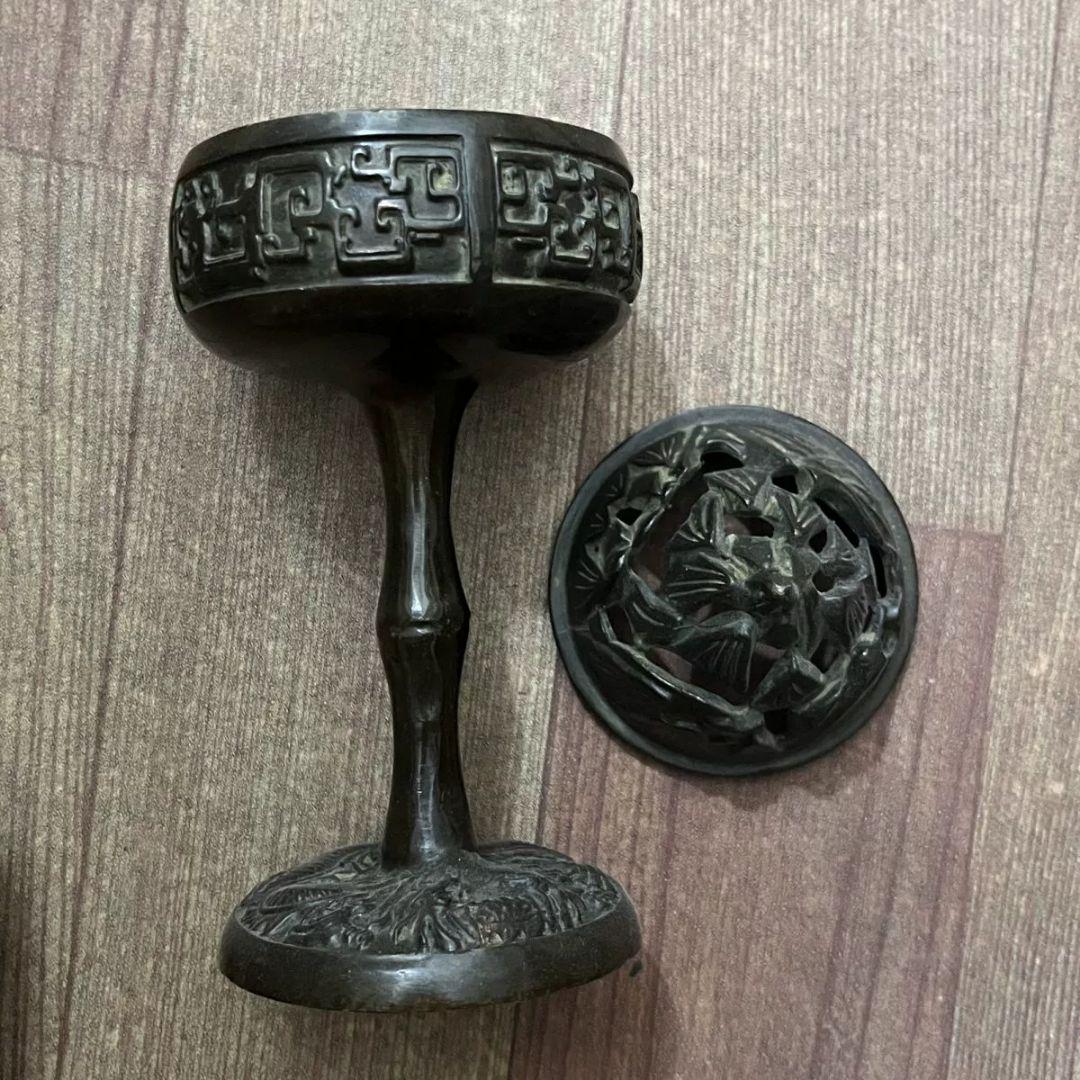 銅製 香炉 盤竜博山炉 茶道具 香道具 装飾品 工芸品 置物