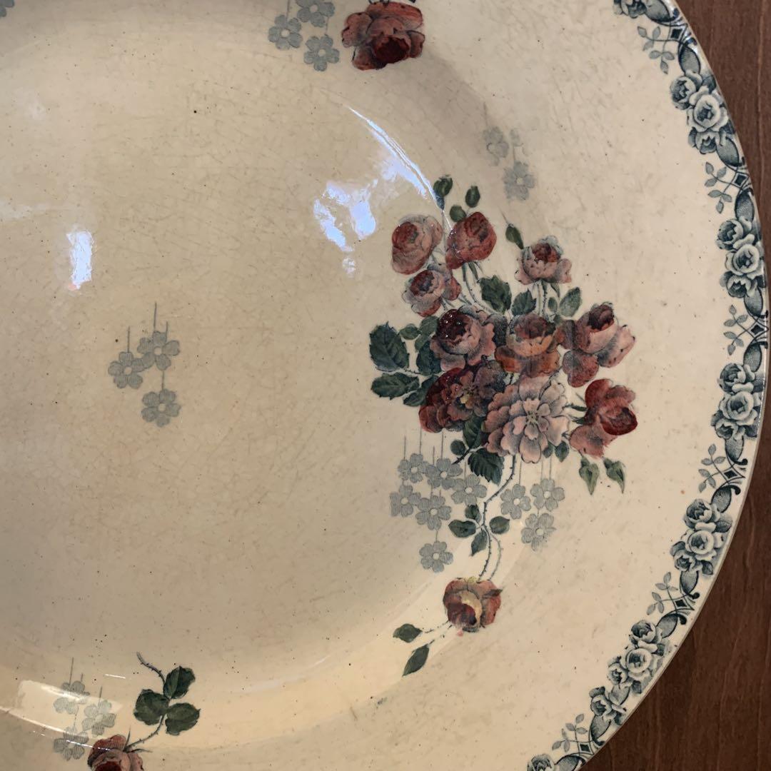 HB & Cie Choisy le Roi フランスアンティーク　クレイユ大皿