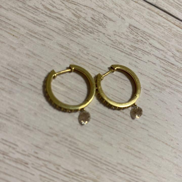 K18 ダイヤモンドピアス 計0.6ct