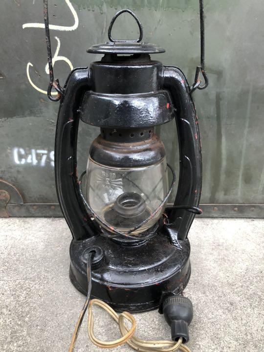 【antique】30's ランタン リメイクランプ インダストリアル