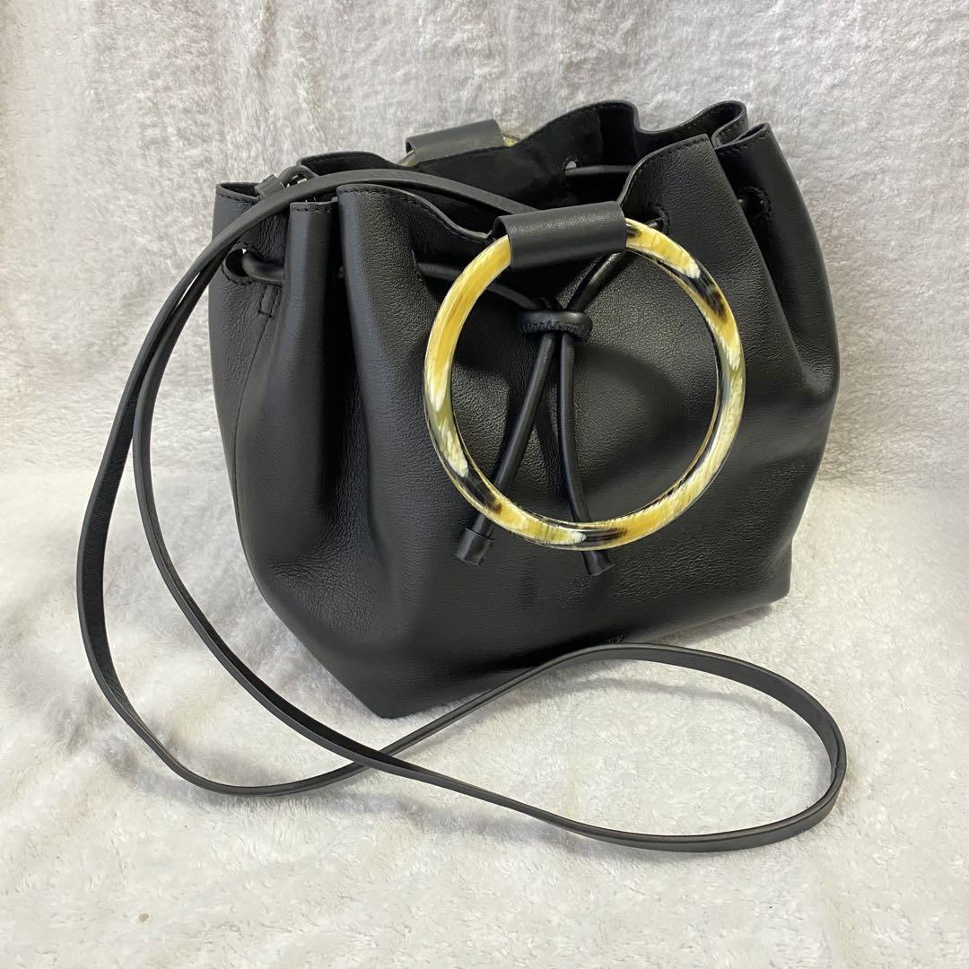 セオリー　レザー　本革　ショルダー　バッグ　ハンド　2way バケツ　巾着