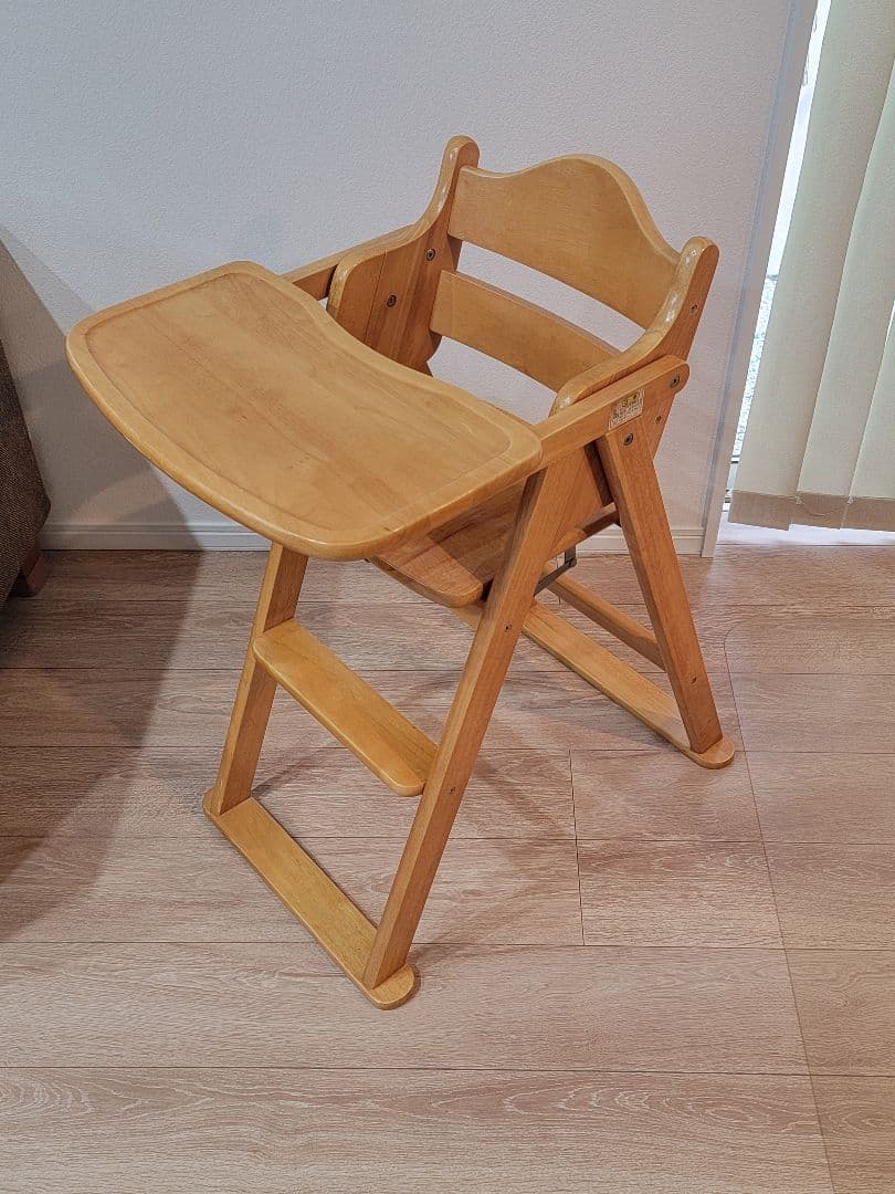 木製ハイチェア　折りたたみ式　KATOJI