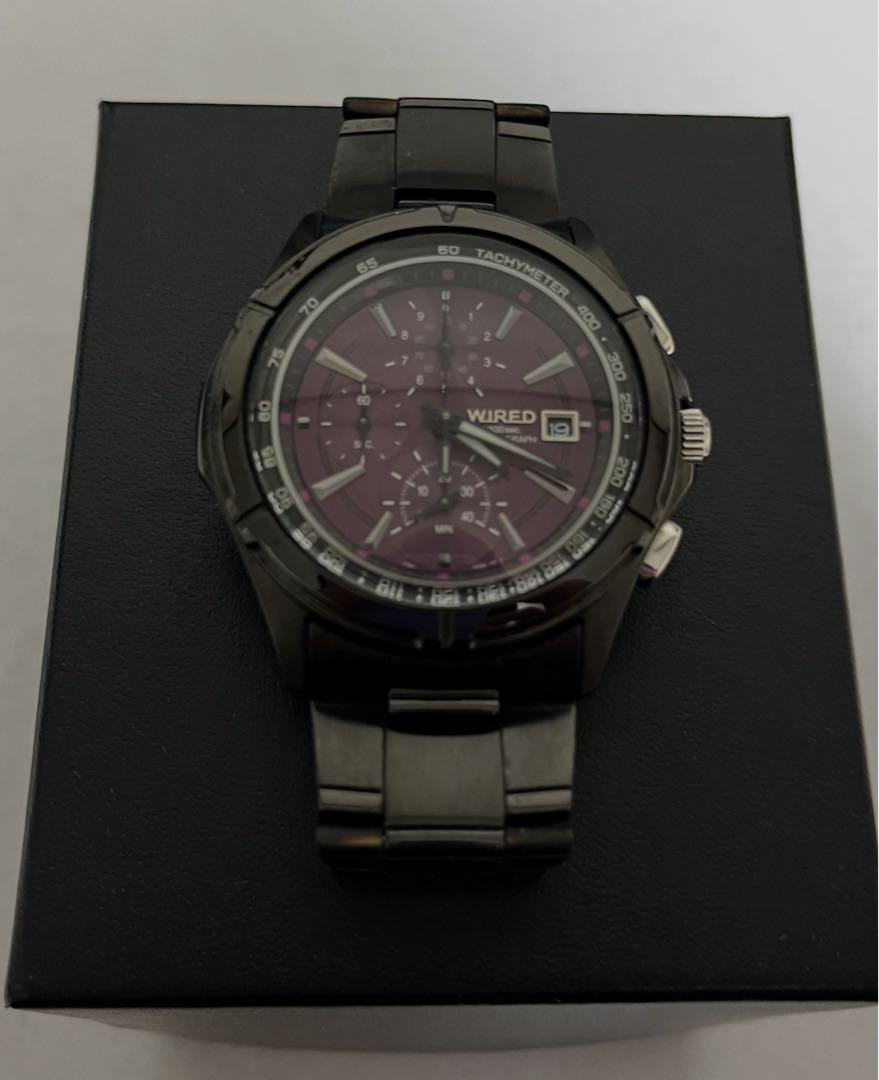 SEIKO WIRED クロノグラフ腕時計 パープル レア廃盤モデル