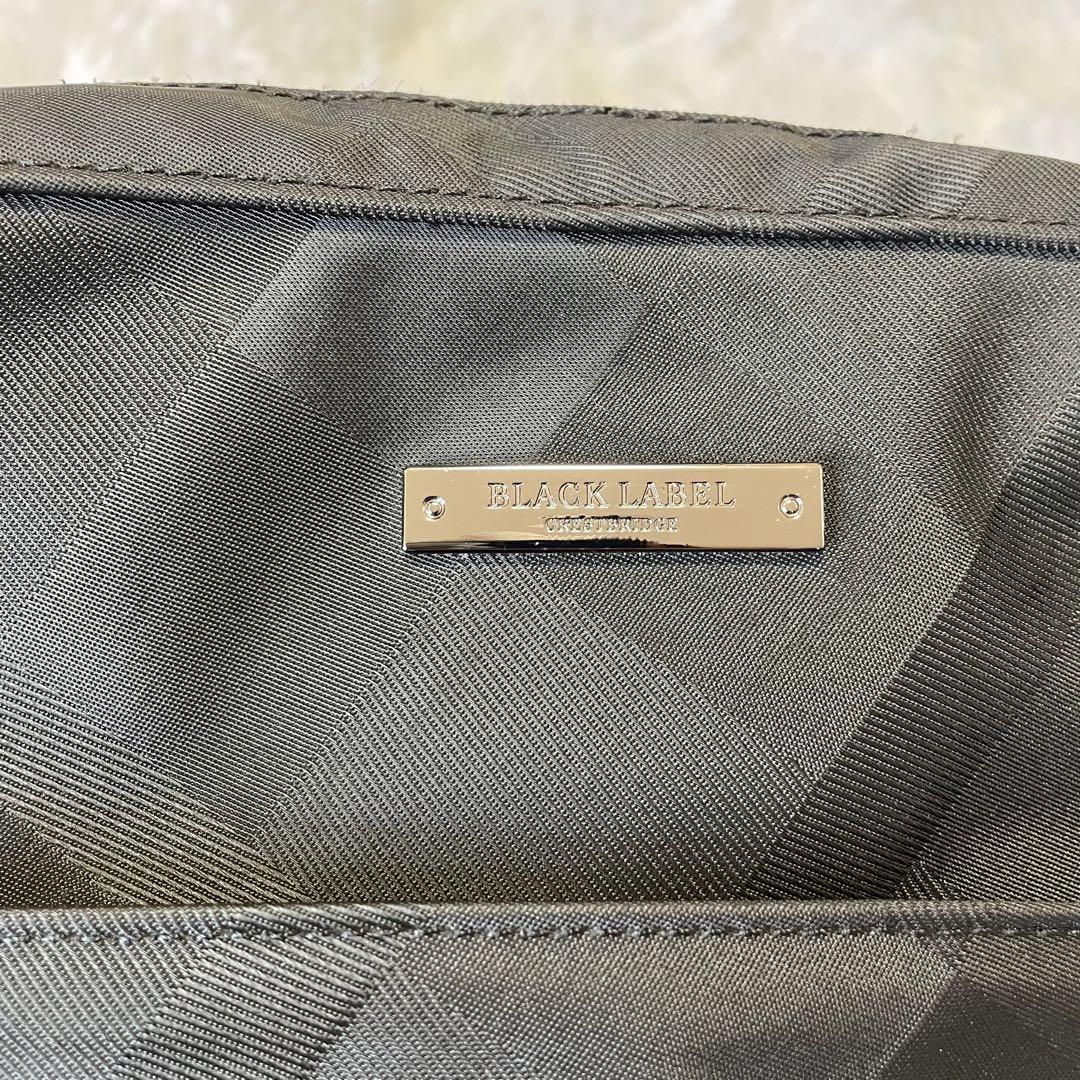美品✨ブラックレーベルクレストブリッジ シャドーチェック ショルダーバッグ 黒