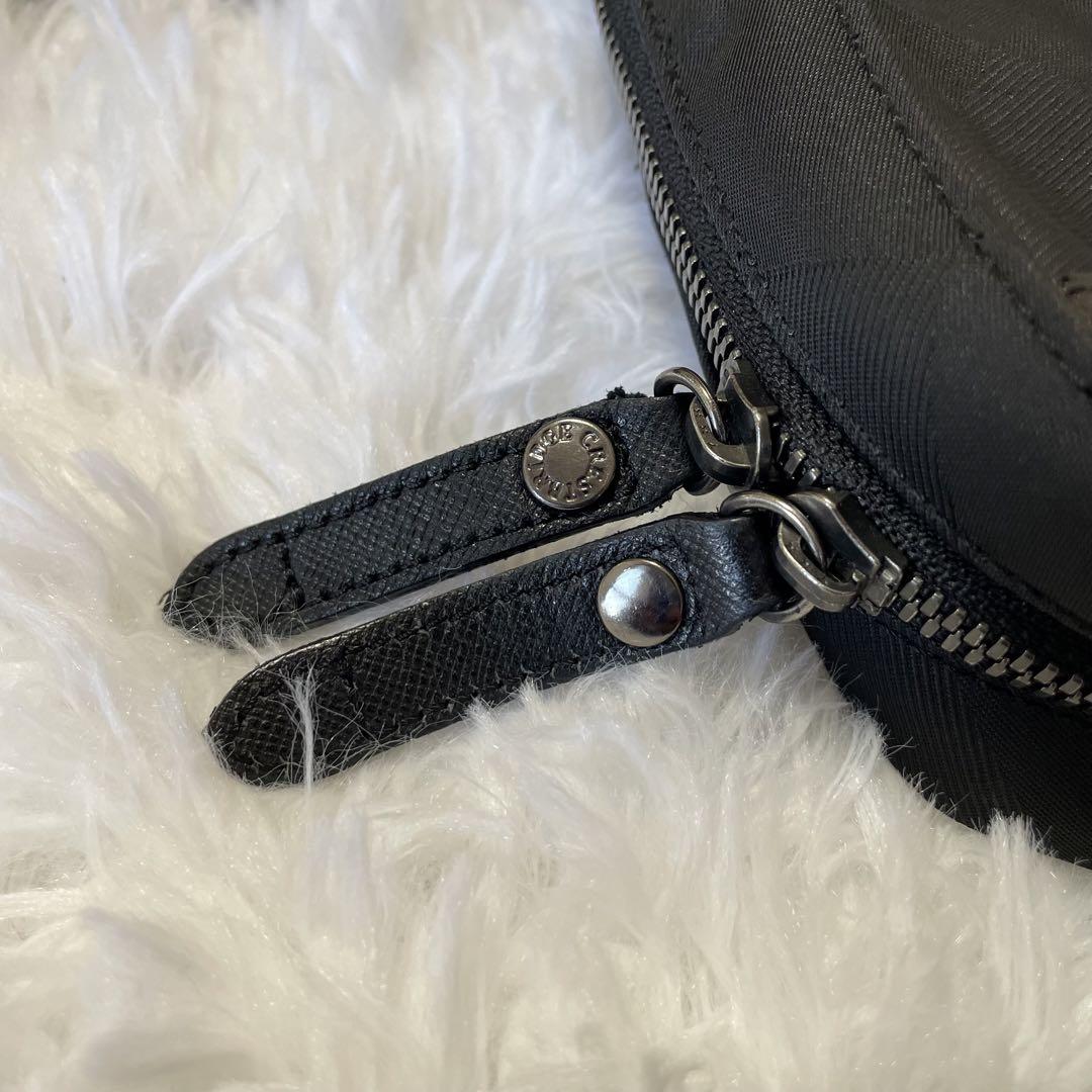 美品✨ブラックレーベルクレストブリッジ シャドーチェック ショルダーバッグ 黒