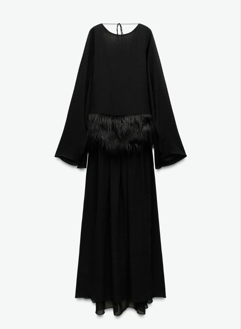 【新品未使用】ZARA フェイクファージャシンワンピース リミテッド S