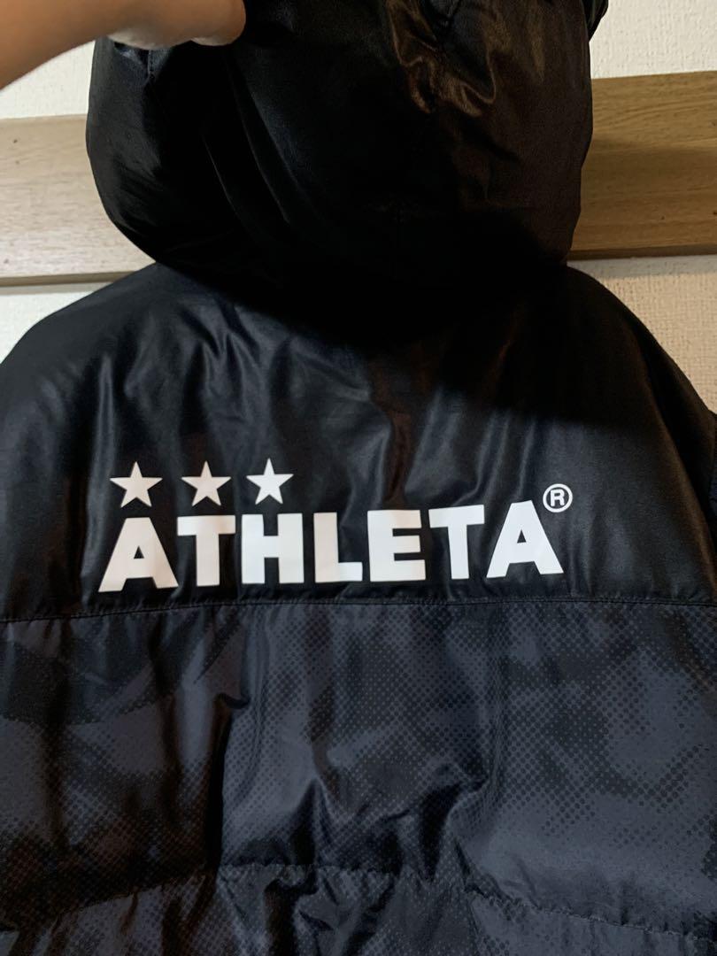 【花・スマイル様】ATHLETA アスレタ/ベンチコート 黒 フード付き160