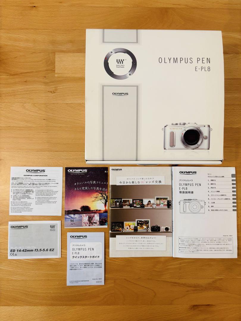 OLYMPUS PEN E-PL8 レンズキット ブラウン 箱・付属品ほぼ完備